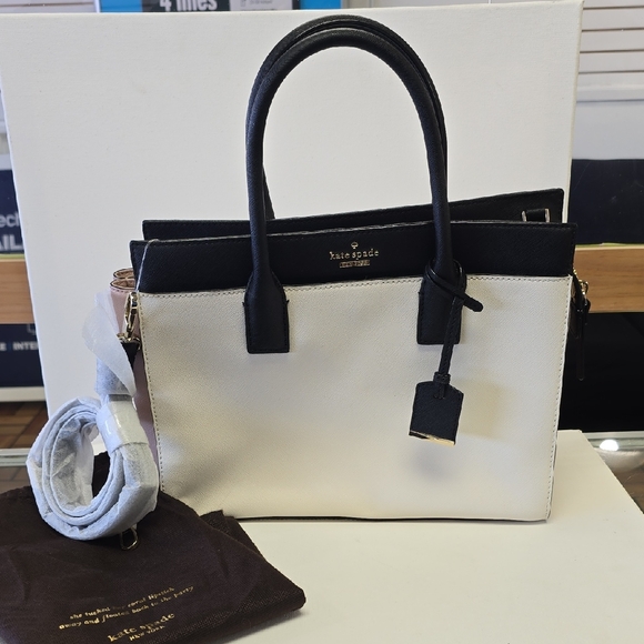 kate spade Black White & Pink Leather Satchel